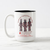 Das neue mexikanische Zia-Sun-Symbol Zweifarbige Tasse (Links)