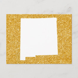 Das neue Mexiko im Glitzer Weiß und Gold Postkarte