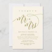 Das neue Mr. and Mrs Modern Wedding Party Dinner Einladung (Vorderseite)