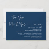 Das neue Mr. and Mrs., Wedding Elopement Party Inv Einladung (Vorderseite)