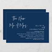 Das neue Mr. and Mrs., Wedding Elopement Party Inv Einladung (Vorne/Hinten)