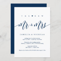 Das neue Mr. and Mrs., Wedding Elopement Party Inv