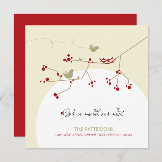 Das neue Nest der Red Bird-Familie am Zuhause-Movi Ankündigung (Vorne/Hinten)