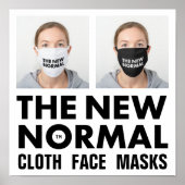 Das neue normale™-Tuch-Gesicht maskiert das Poster (Vorne)