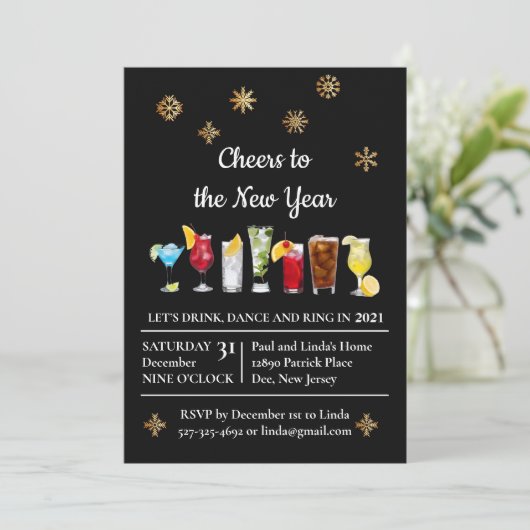 Das neue Party Einladung (Stehend Vorderseite)