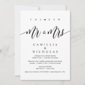 Das neue Party von Mr. und Mrs. Einladung (Vorderseite)