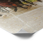 Das neue Pferd Zuhause auf dem Weg nach Amish Poster (Ecke)