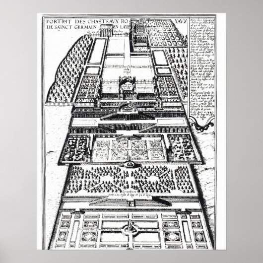 Das neue Schloss von Saint-Germain-en-Laye, 1614 ( Poster (Vorne)