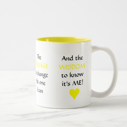 Das NEUE Serenity-Gebet - Tasse (Rechts)