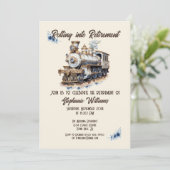 Das neue Thema Reisen in den Ruhestand Einladung (Stehend Vorderseite)