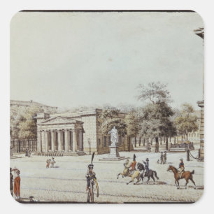 Das neue Uhr-Haus, nahe bei der Waffenkammer, Quadratischer Aufkleber