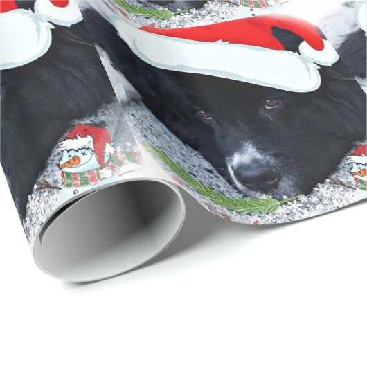 Das Neufundland-WeihnachtsPackpapier Sankt-Tatze Geschenkpapier (Rolleneckpunkt)