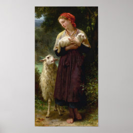 Das neugeborene Lamm von William Bouguereau Poster