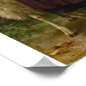 Das neugeborene Lamm von William Bouguereau Poster (Ecke)