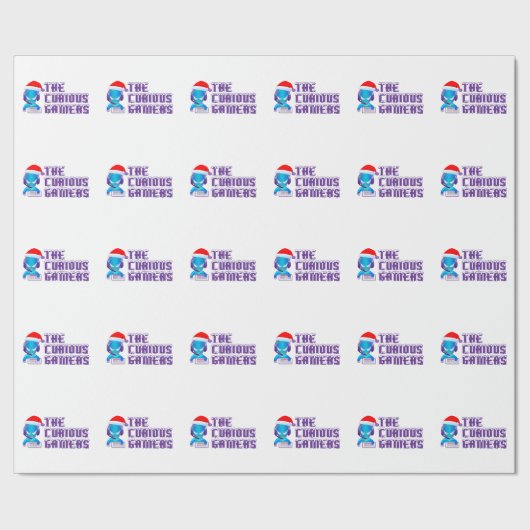 Das neugierige Gamers-Packpapier Geschenkpapier (Saum)