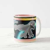 Das neugierige Salamandar Zweifarbige Tasse (VorderseiteRechts)