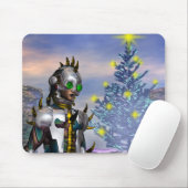 DAS NEUJAHR, ALS EIN ZYBORG VON DER ZUKUNFT ABGETR MOUSEPAD (Mit Mouse)