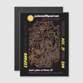 DAS NEUJÄHRIGE PARTY MAGNETEINLADUNG (Vorne/Hinten)