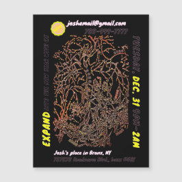 DAS NEUJÄHRIGE PARTY MAGNETEINLADUNG