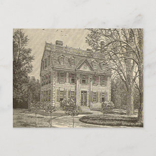 Das New-England-Herrenhaus-Postkartenbild Postkarte