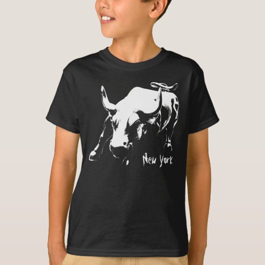 Das New Yorker T - Shirt Bull Statue Souvenir Shir (Vorderseite)