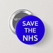 DAS NHS-BUTTON-RÜCKKEHR-ABZEICHEN gerettet Button (Vorne & Hinten)