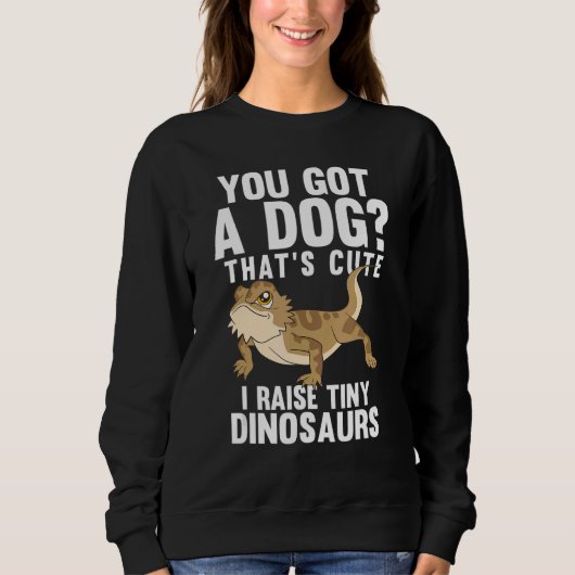 Das Niedlich, ich hebe Tiny Dinosaurier Bartete Dr Sweatshirt (Vorderseite)
