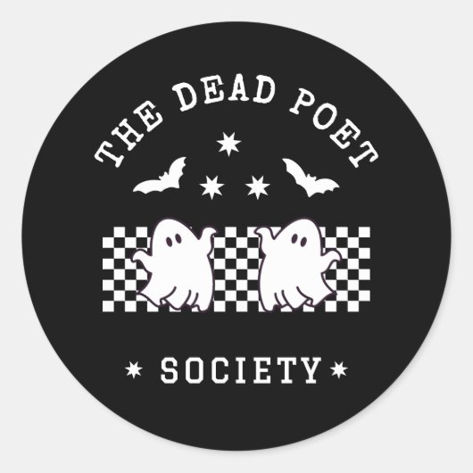 Das Niedliche Geisterhaus der Toten Dichtergesells Runder Aufkleber (Vorderseite)