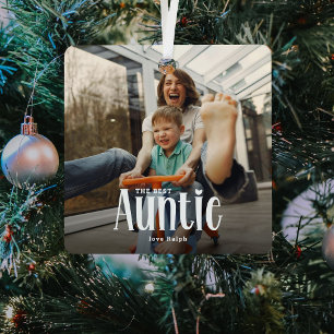 Das Niedliche Geschenk des besten Fotos der AUNTIE Ornament Aus Metall