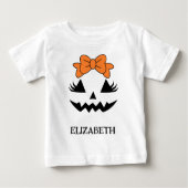 Das Niedliche, Girly Custom Halloween von jemandem Baby T-shirt (Vorderseite)