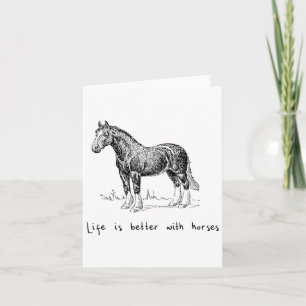 Das niedliche Leben ist besser mit Pferderennen - Karte