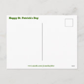 DAS NIEDLICHE LEPRECHAUN FEIERTAGSPOSTKARTE (Rückseite)