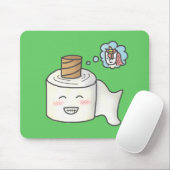 Das niedliche lustige Toilettenpapier, das es Mousepad (Mit Mouse)