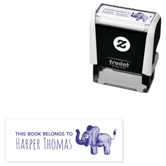 Das Niedliche Mädchen in diesem Buch gehört Safari Permastempel (Beispiel)