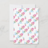 Das niedliche personalisierte Meerjungfrau-Party Dankeskarte (Rückseite)