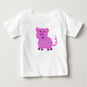 Das Niedliche Pink mit langen Schwänzen Baby T-shirt