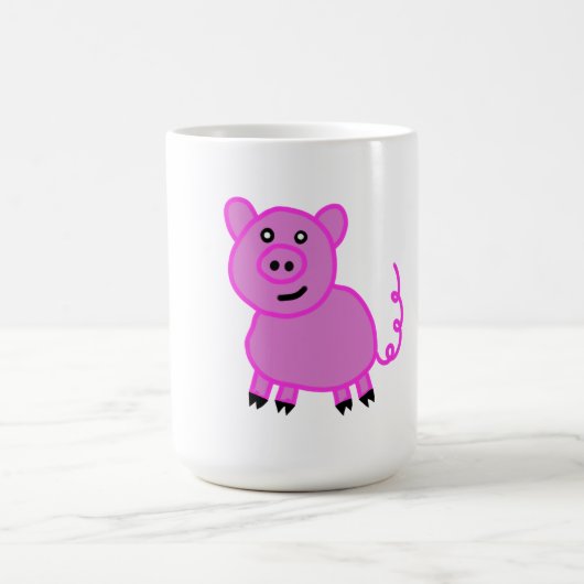 Das Niedliche Pink mit langen Schwänzen Kaffeetasse (Mittel)