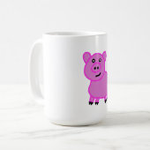 Das Niedliche Pink mit langen Schwänzen Kaffeetasse (Vorderseite Links)