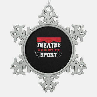Das Niedliche Schauspieltheater für Frauen ist mei Schneeflocken Zinn-Ornament