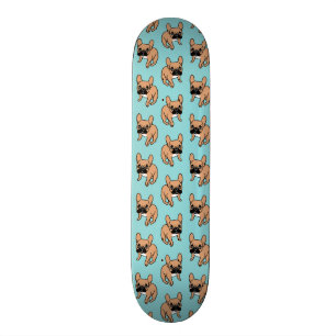 Das niedliche schwarze Masken-Kitz Frenchie Skateboard