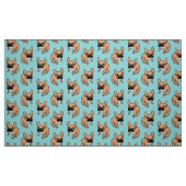 Das niedliche schwarze Masken-Kitz Frenchie Stoff (Fat Quarter (45,7 x 55,9 cm))