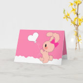 Das niedliche süße Denken an Sie kardieren im ROSA Karte (Gelbe Blume)