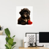 Das Niedliche Valentin, die Chocolate Havanese Wel Poster (Heimbüro)