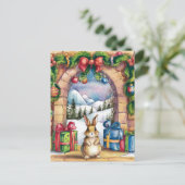 Das Niedliche Weihnachtsfest Postkarte (Stehend Vorderseite)