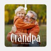 Das Niedlichste Geschenk der GRANDPA Ornament Aus Metall (Rückseite)