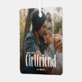 Das Niedlichste GIRLFRIEND-Foto Ornament Aus Metall (Vorderseite links)