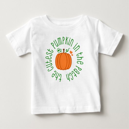 Das Niedlichste Kürbis im Patch Fall Inspiriert Ba Baby T-shirt (Vorderseite)