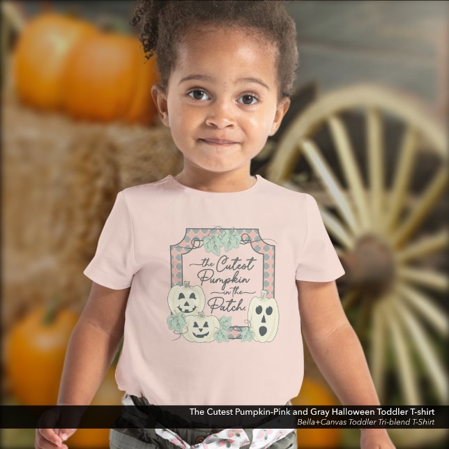 Das Niedlichste Kürbis-Pastellfarben Halloween (The Cutest Pumpkin-Pastel Halloween T-Shirt: Available in Toddler and Baby Sizes Shown in Peach)