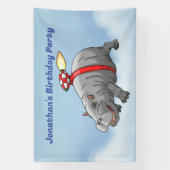 Das Nilpferd mit einem Jetpack Banner (Vertikal)