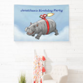 Das Nilpferd mit einem Jetpack Banner (InSitu)